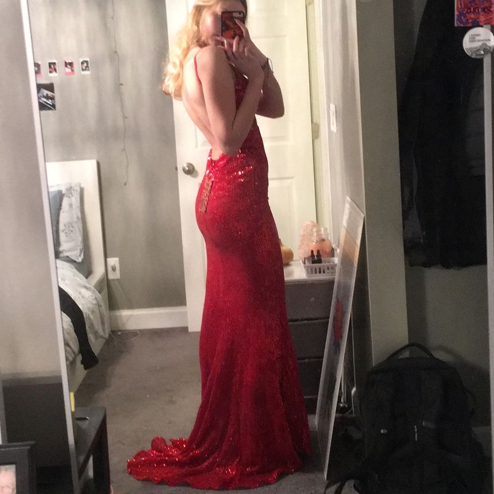 BNWT Abyss by abby red sequined prom dress
